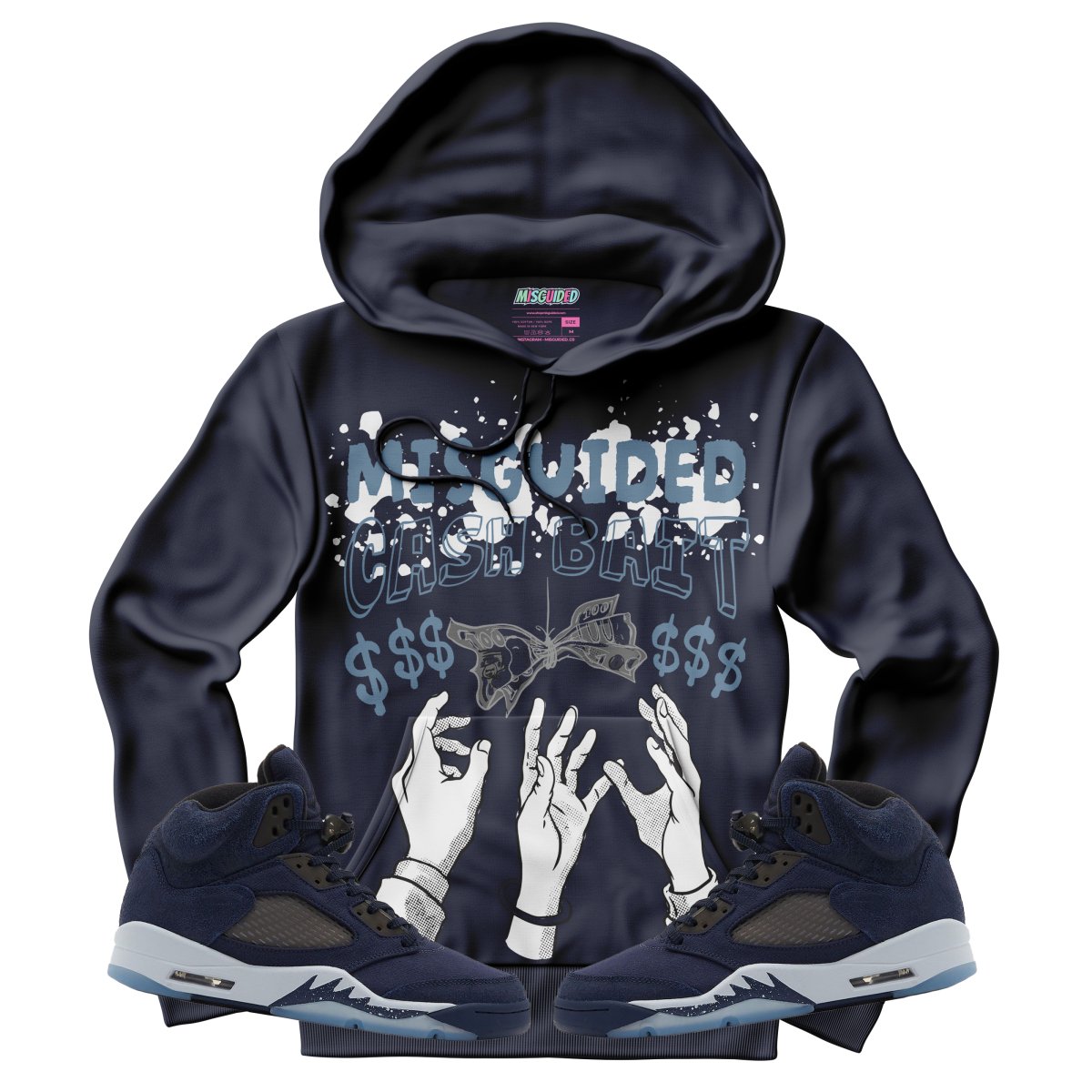 Cash Bait (Air Jordan 5 Midnight Navy) Hoodie