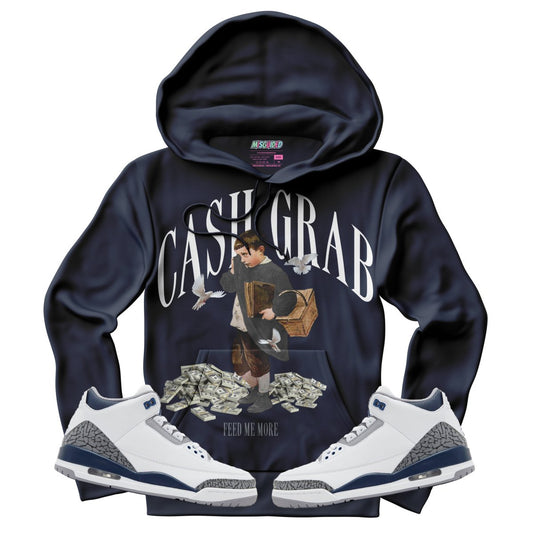 Cash Grab (Air Jordan 3 White Navy) Hoodie