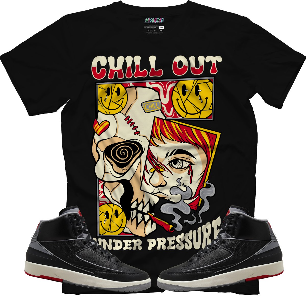 Chill Out Under Pressure (Air Jordan 2 Black Cement) T-Shirt