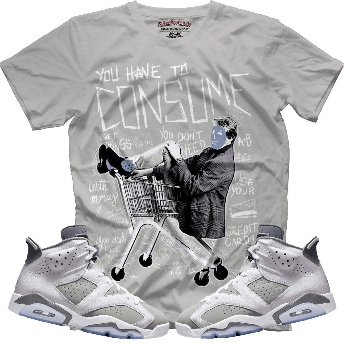 Consume Me (Retro 6 Cool Grey) T-Shirt