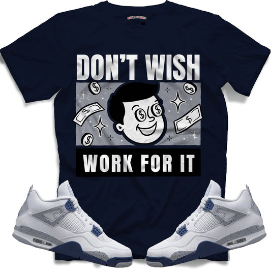 Don't Wish (Retro 4 Midnight Navy) T-Shirt