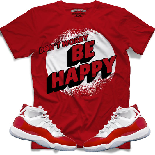 Don't Worry Be Happy (Retro 11 Cherry) T-Shirt
