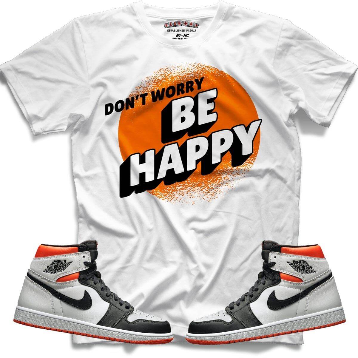 Dont Worry (Retro 1 Electric Orange) T-Shirt