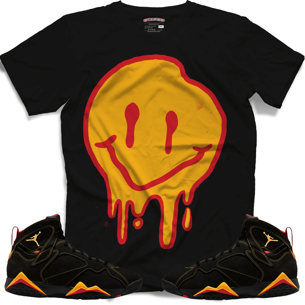 Drippy Smiley Face (Retro 7 Citrus) T-Shirt