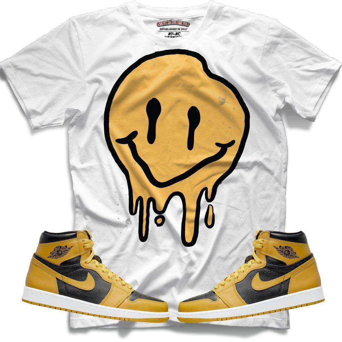 Drippy Smiley (Retro 1 Pollen) T-Shirt