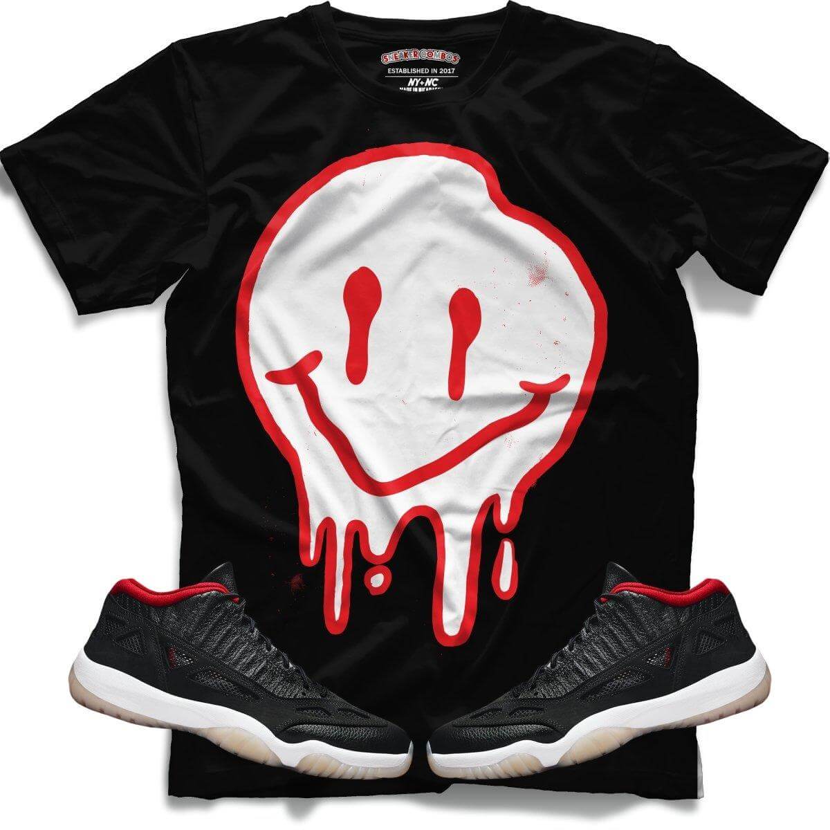 Drippy Smiley (Retro 11 Low IE Bred) T-Shirt