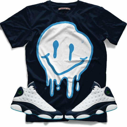 Drippy Smiley (Retro 13 Obsidian) T-Shirt