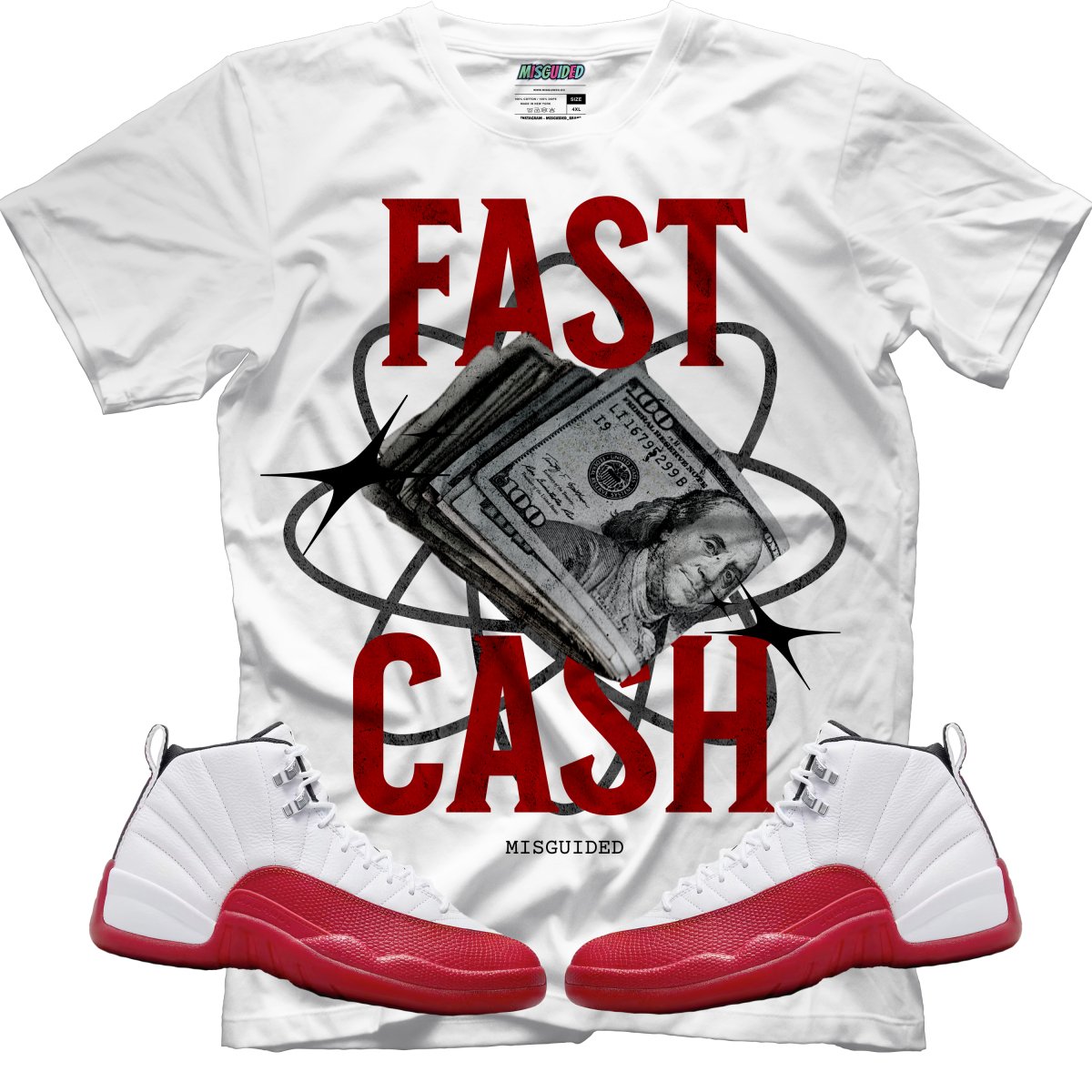 Fast Cash (Air Jordan 12 Cherry) T-Shirt