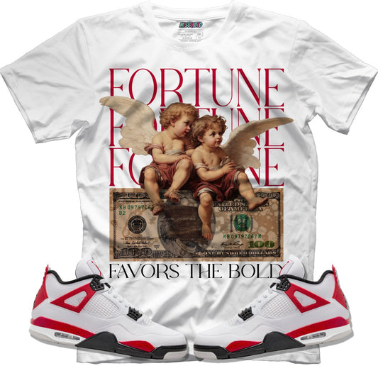 Fortune Favors The Bold (Air Jordan 4 Red Cement) T-Shirt