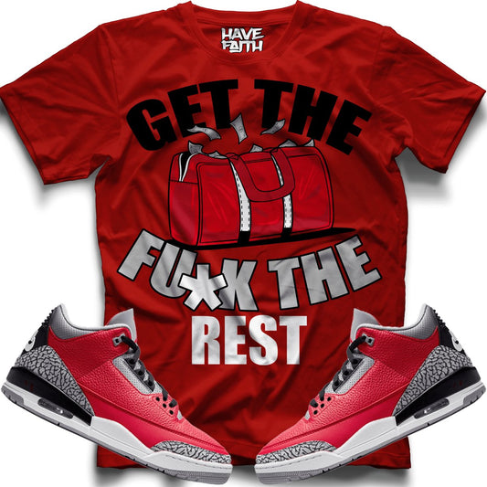 Get The Bag (Red Cement Retro 3's) T-Shirt 2