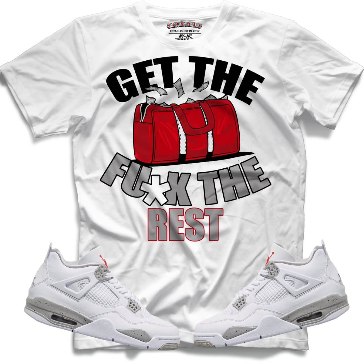 Get The Bag (Retro 4 White Oreo) T-Shirt