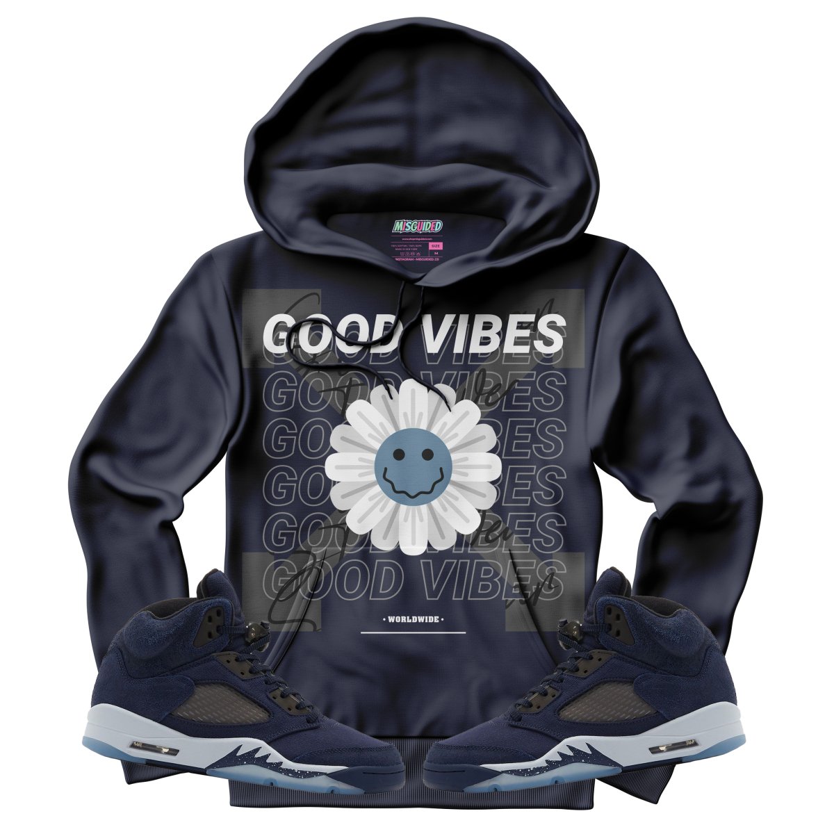 Good Vibes (Air Jordan 5 Midnight Navy) Hoodie