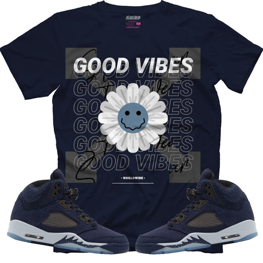 Good Vibes (Air Jordan 5 Midnight Navy) T-Shirt