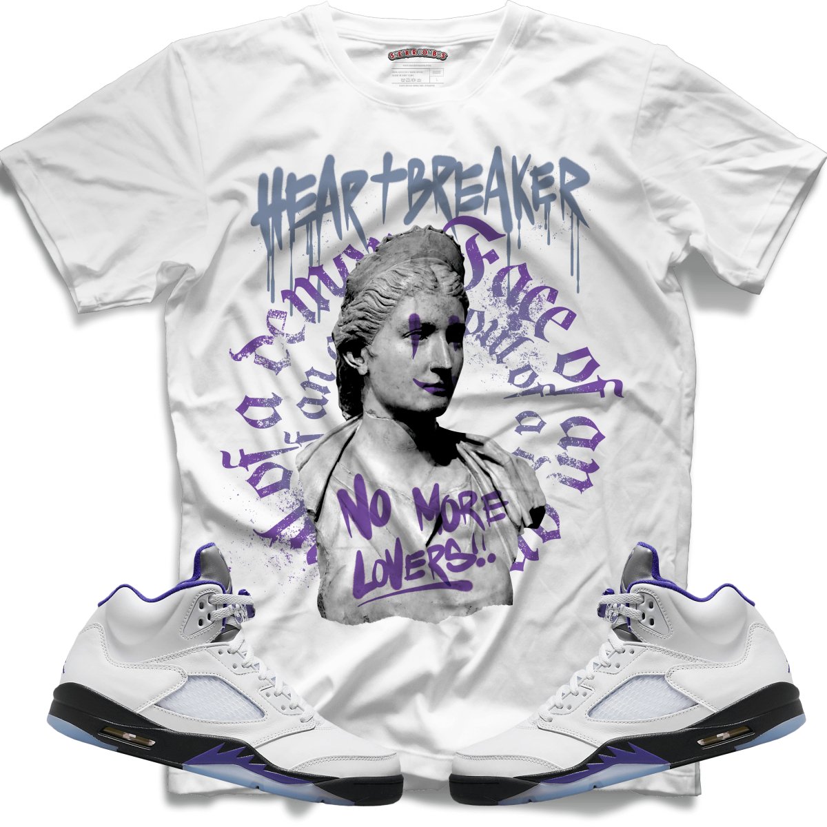 Heart Breaker (Retro 5 Concord) T-Shirt - White