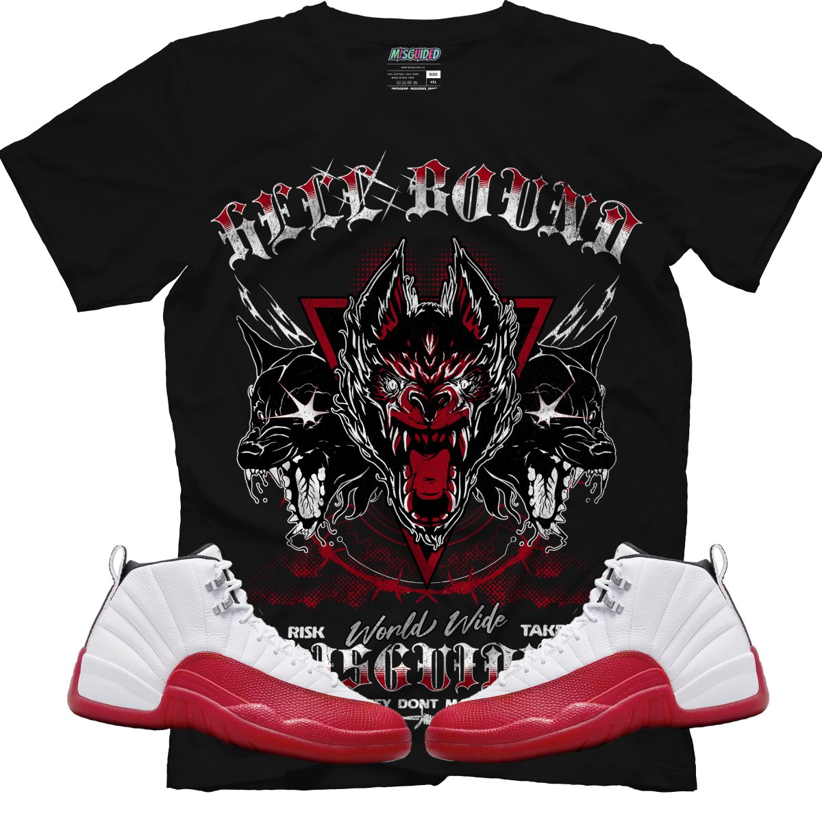 Hell Bound Risk Takers (Air Jordan 12 Cherry) T-Shirt