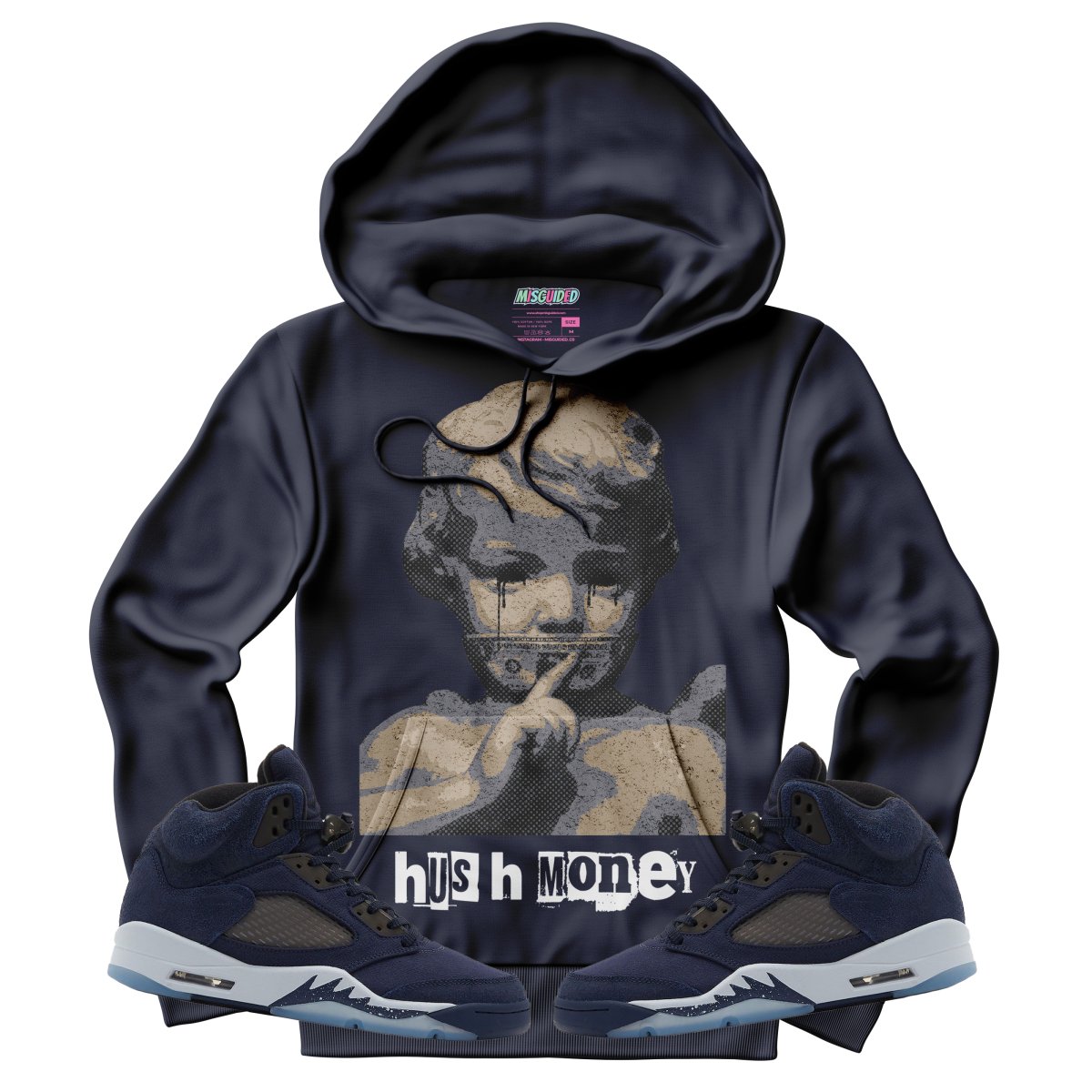 Hush Money (Air Jordan 5 Midnight Navy) Hoodie