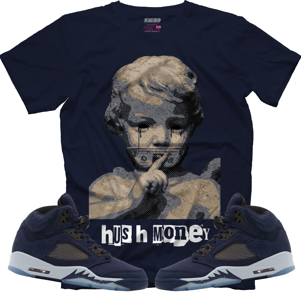Hush Money (Air Jordan 5 Midnight Navy) T-Shirt
