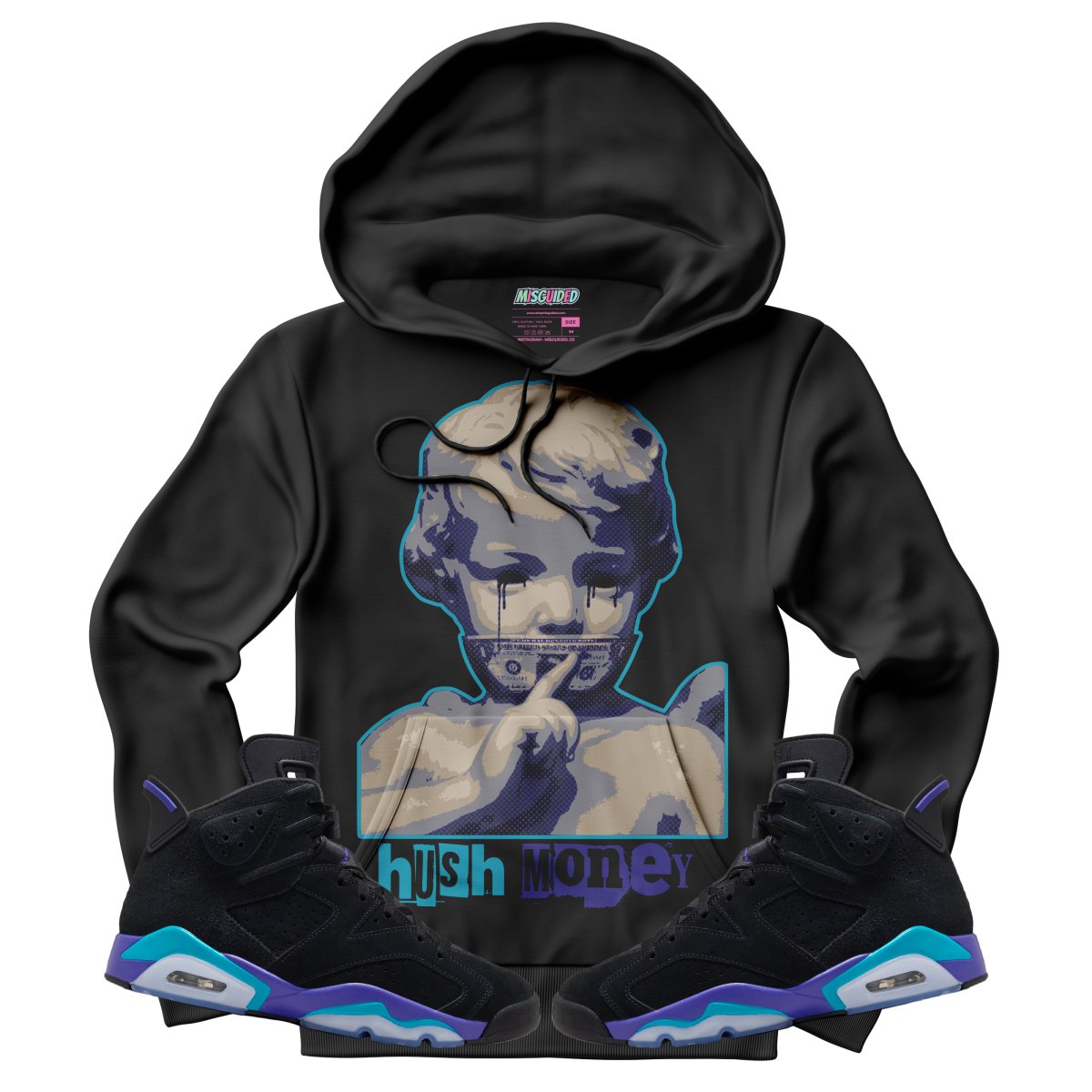 Hush Money (Air Jordan 6 Aqua) Hoodie