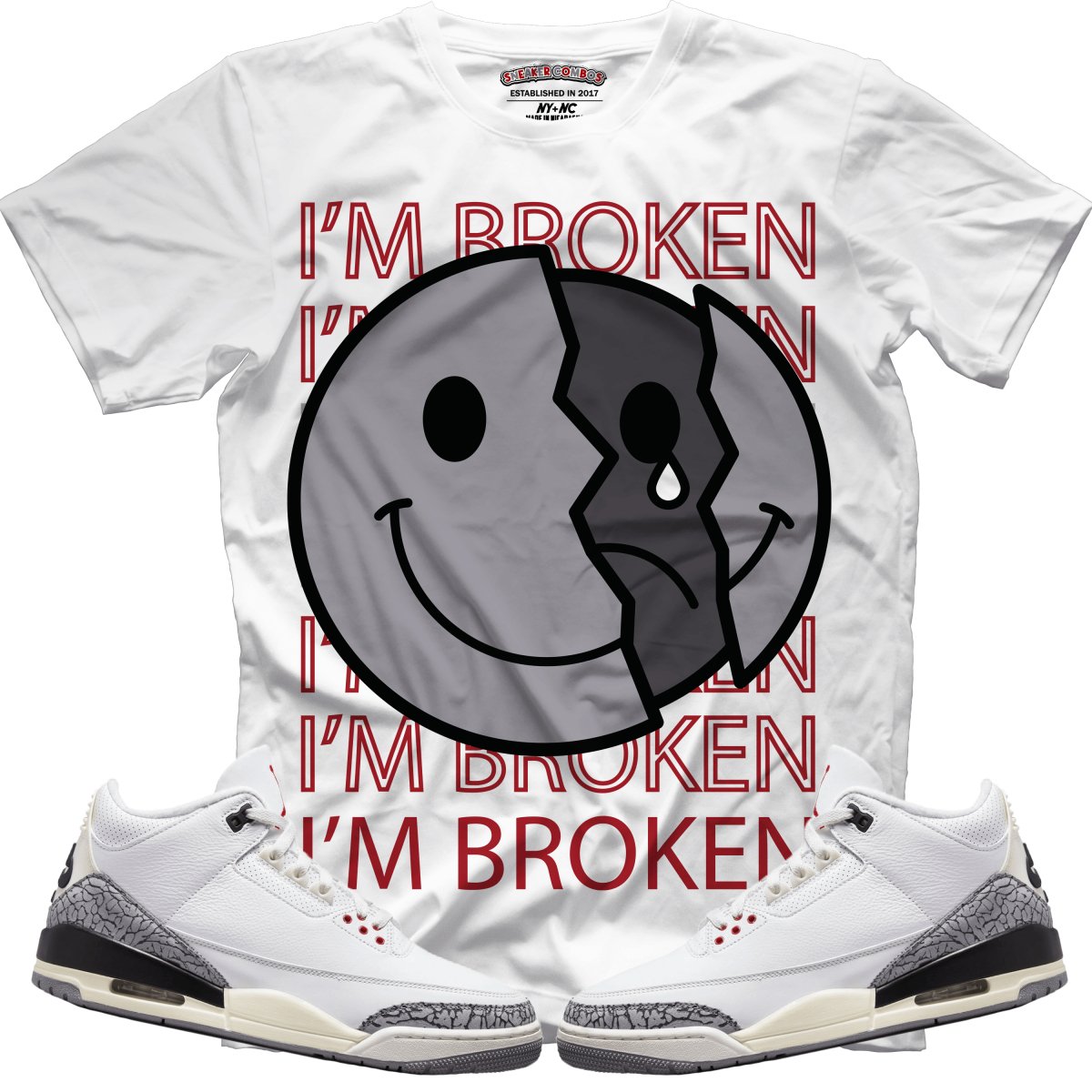 I'm Broken (Retro 3 White Cement) T-Shirt