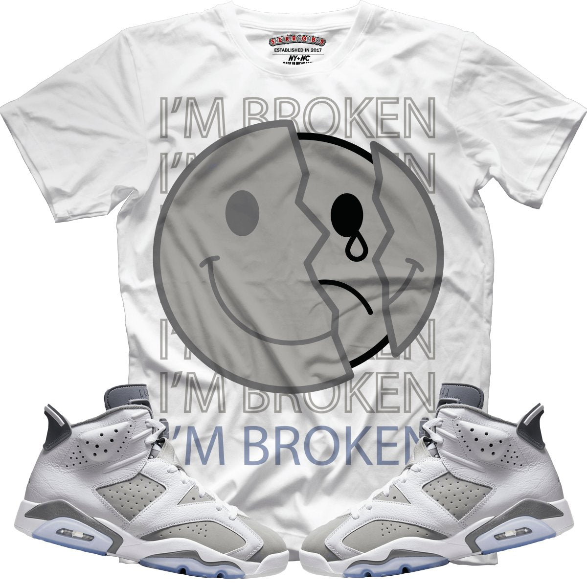 I'm Broken (Retro 6 Cool Grey) T-Shirt