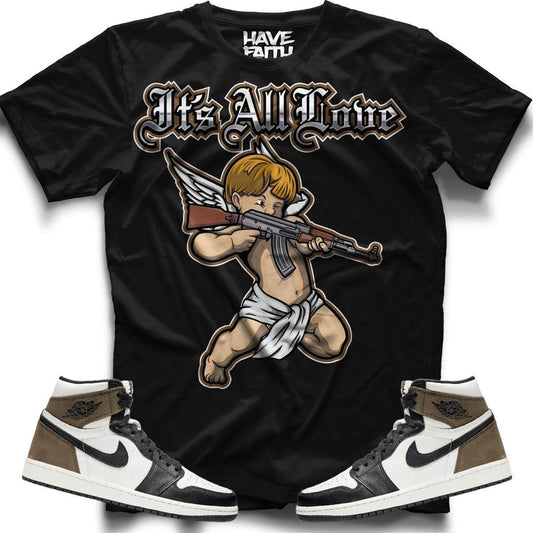 It's All Love (Dark Mocha Retro 1's) T-Shirt
