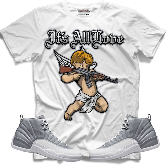 It's All Love (Retro 12 Stealth) T-Shirt - White