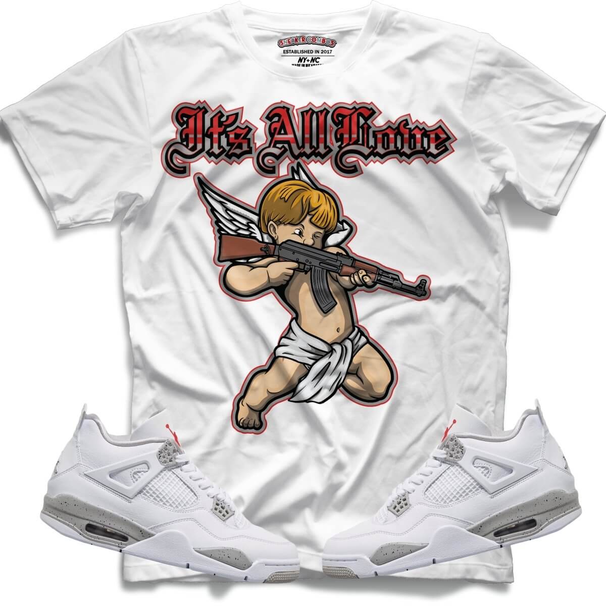 Its All Love (Retro 4 White Oreo) T-Shirt