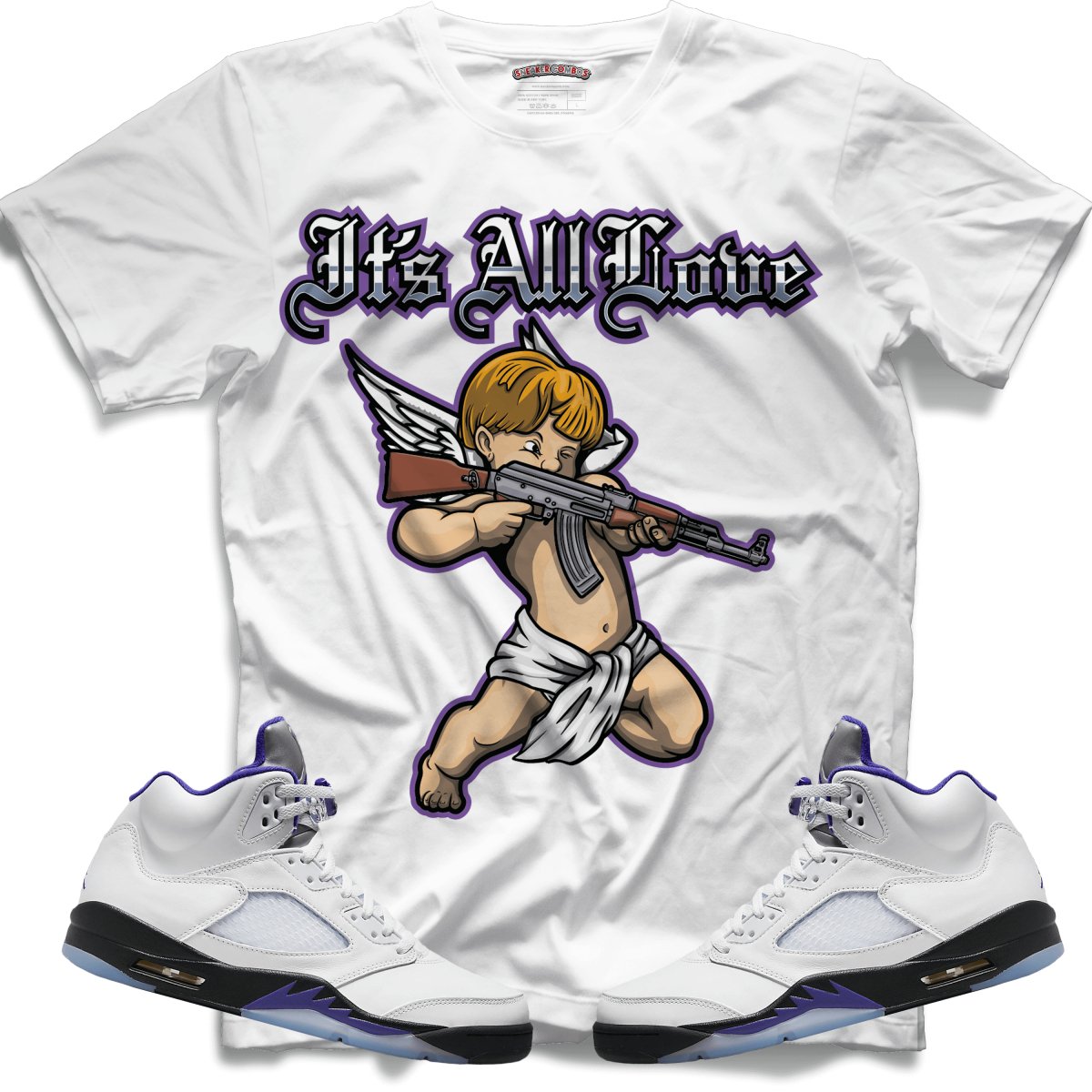 It's All Love (Retro 5 Concord) T-Shirt - White