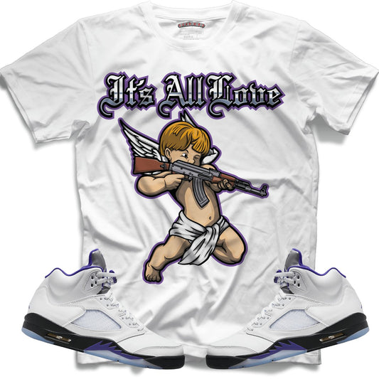 It's All Love (Retro 5 Concord) T-Shirt - White