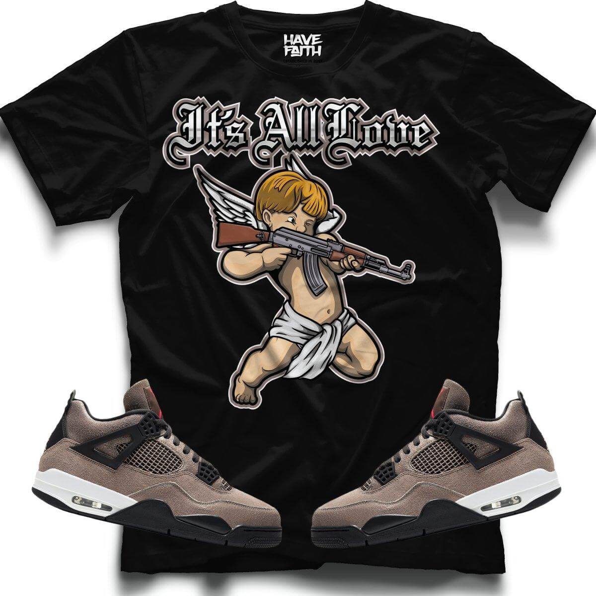 It's All Love (Taupe Retro 4's) T-Shirt