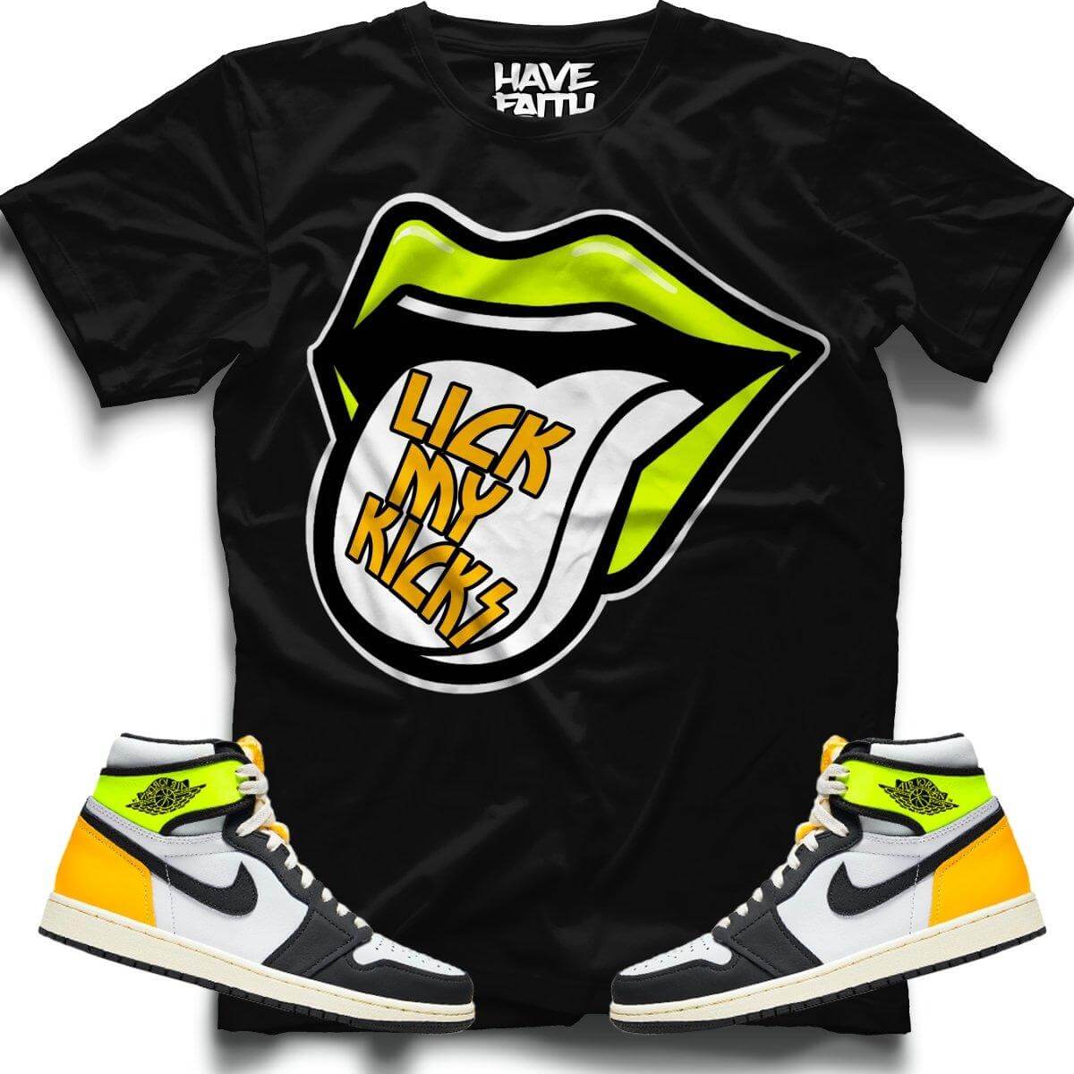 Lick My Kicks (Volt Gold Retro 1's) T-Shirt