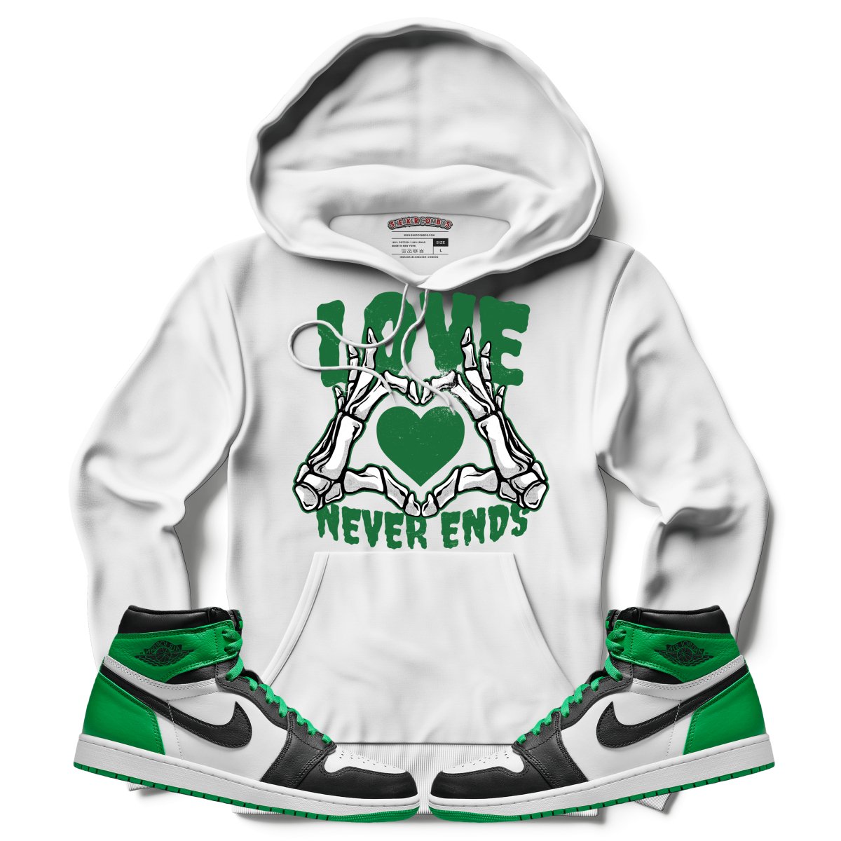 Love Never Ends (Air Jordan 1 Lucky Green) Hoodie
