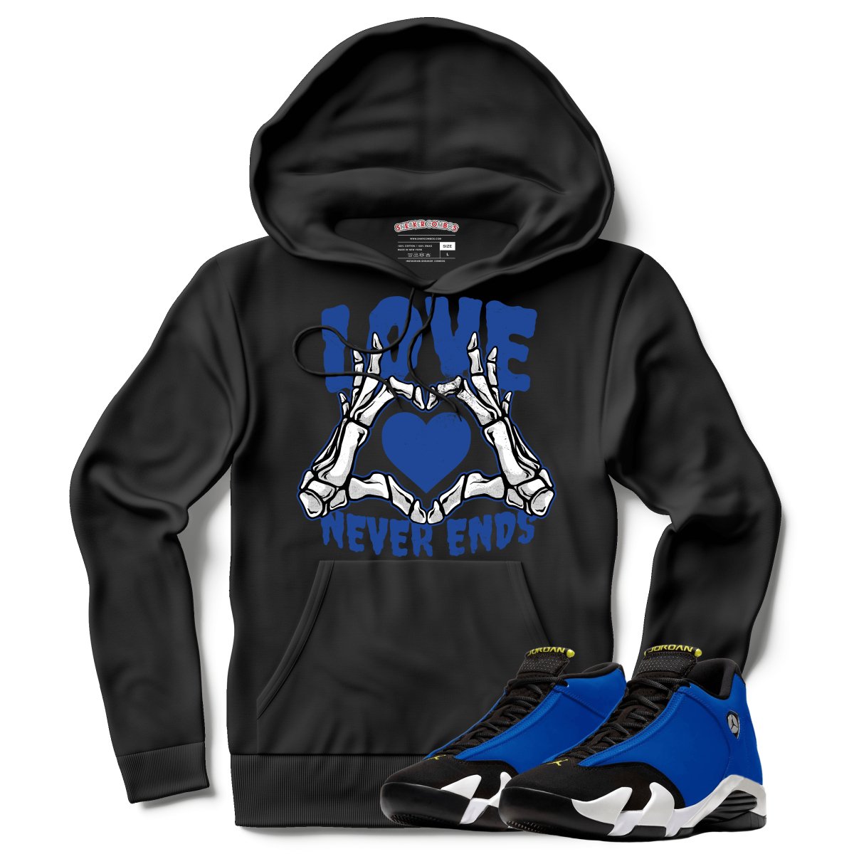 Love Never Ends (Retro 14 Laney) Hoodie