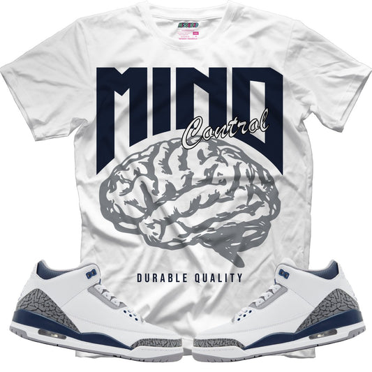 Mind Control (Air Jordan 3 White Navy) T-Shirt
