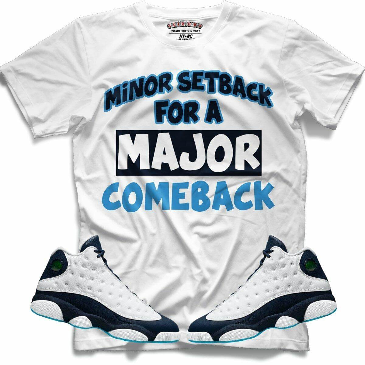 Minor Setback For A Major Comeback (Retro 13 Obsidian) T-Shirt