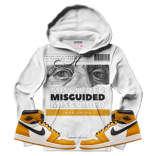 Misguided Benjamin (Air Jordan 1 Retro High OG 'Yellow Ochre) Hoodie