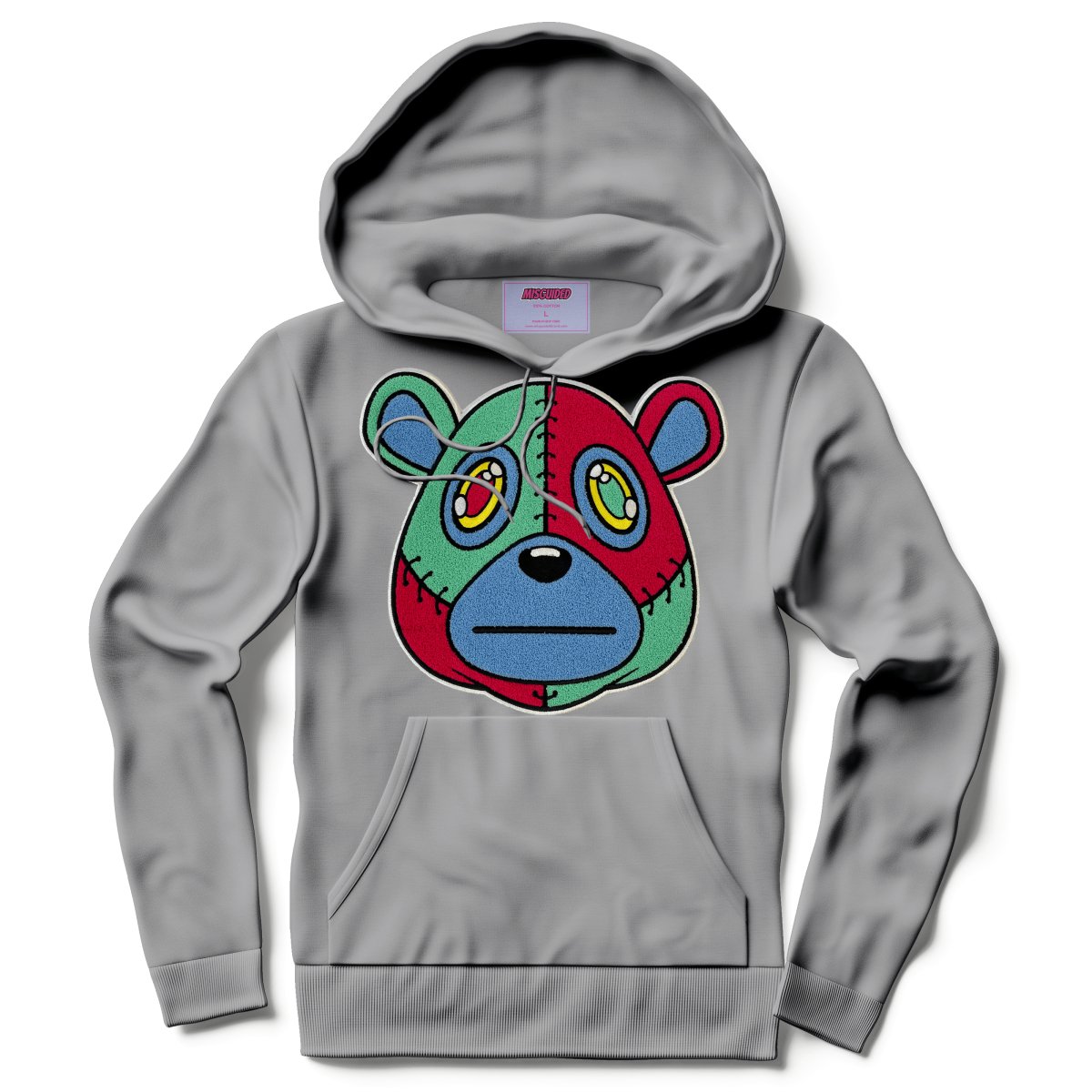 Misguided Chenille Hoodie - Grey