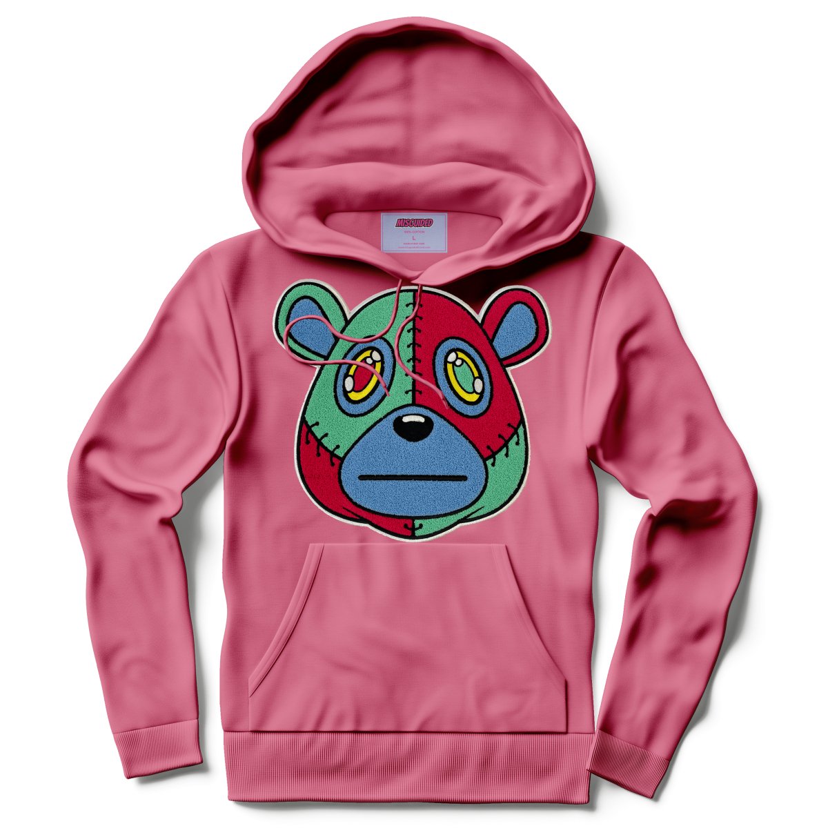 Misguided Chenille Hoodie - Pink