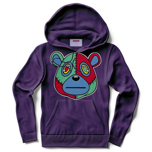 Misguided Chenille Hoodie - Purple