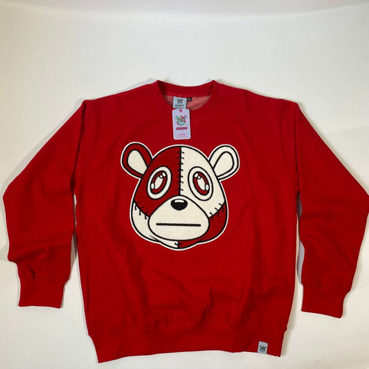 Misguided Chenille (Red Oreo 6's) Crew Neck - Red
