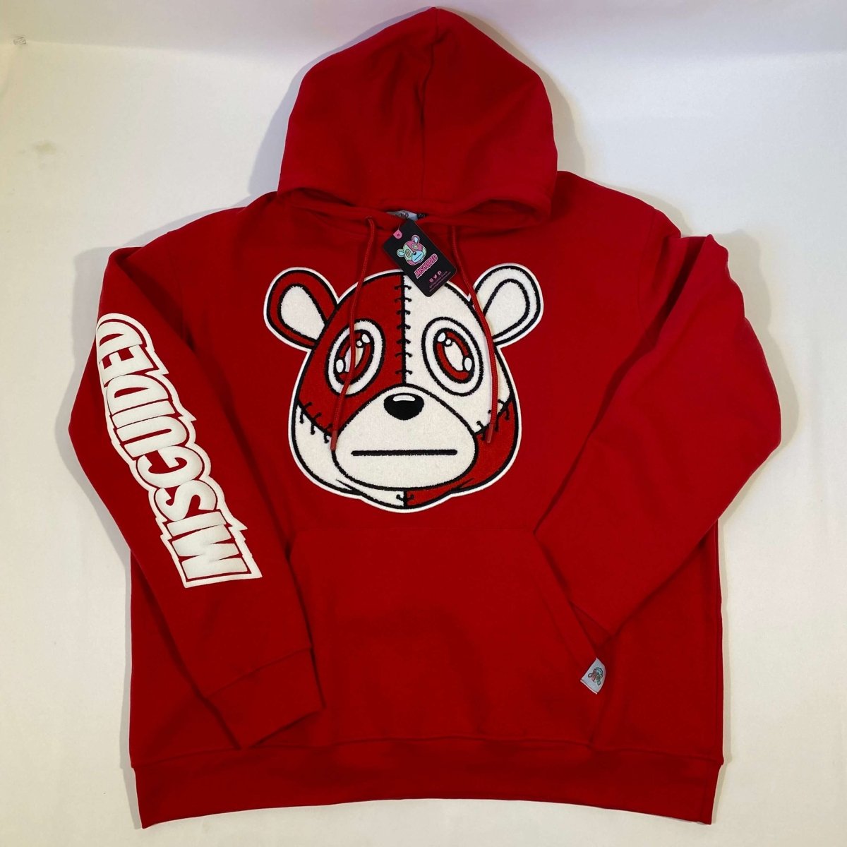 Misguided Chenille (Red Oreo 6's) Hoodie - Red