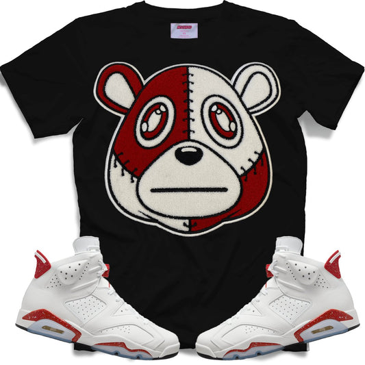 Misguided Chenille (Red Oreo 6's) T-Shirt -  Black