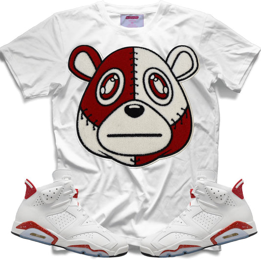 Misguided Chenille (Red Oreo 6's) T-Shirt -  White