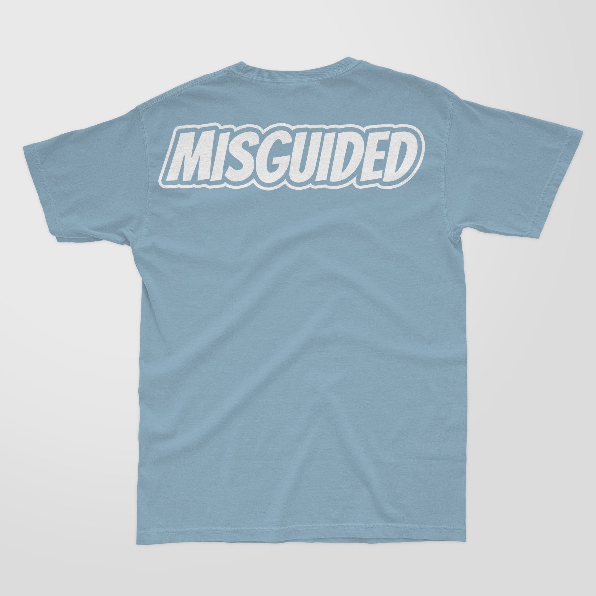 Misguided Chenille (Retro 1 Taxi) T-Shirt -  Light Denim