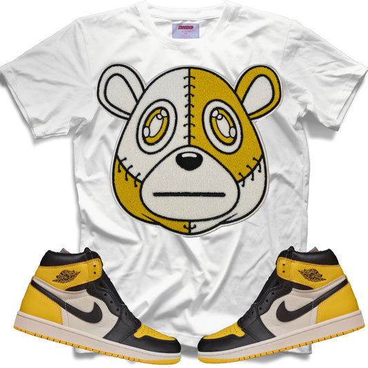 Misguided Chenille (Retro 1 Taxi) T-Shirt -  White