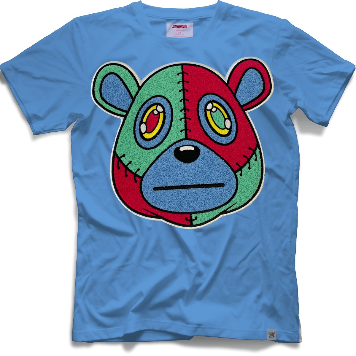 Misguided Chenille T-Shirt - Baby Blue