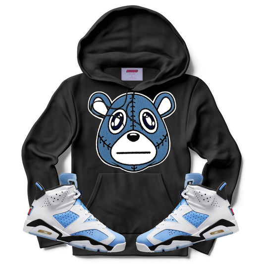 Misguided Chenille (UNC 6's) Hoodie - Black