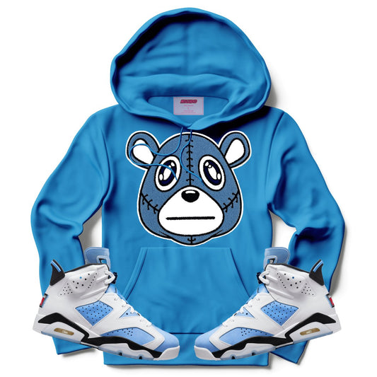 Misguided Chenille (UNC 6's) Hoodie - Sky Blue
