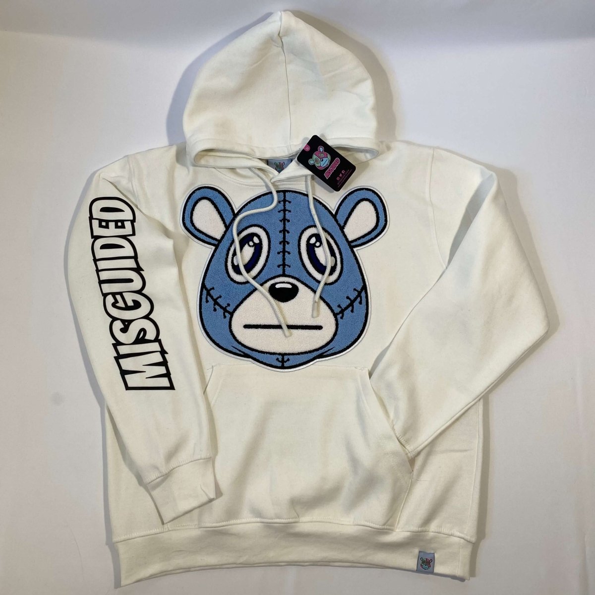 Misguided Chenille (UNC 6's) Hoodie - White