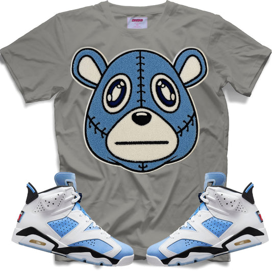 Misguided Chenille (UNC 6's) T-Shirt - Grey